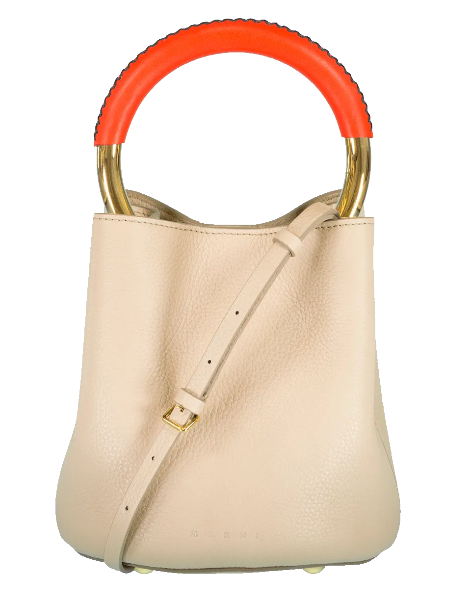 Circle Handle Bucket Bag