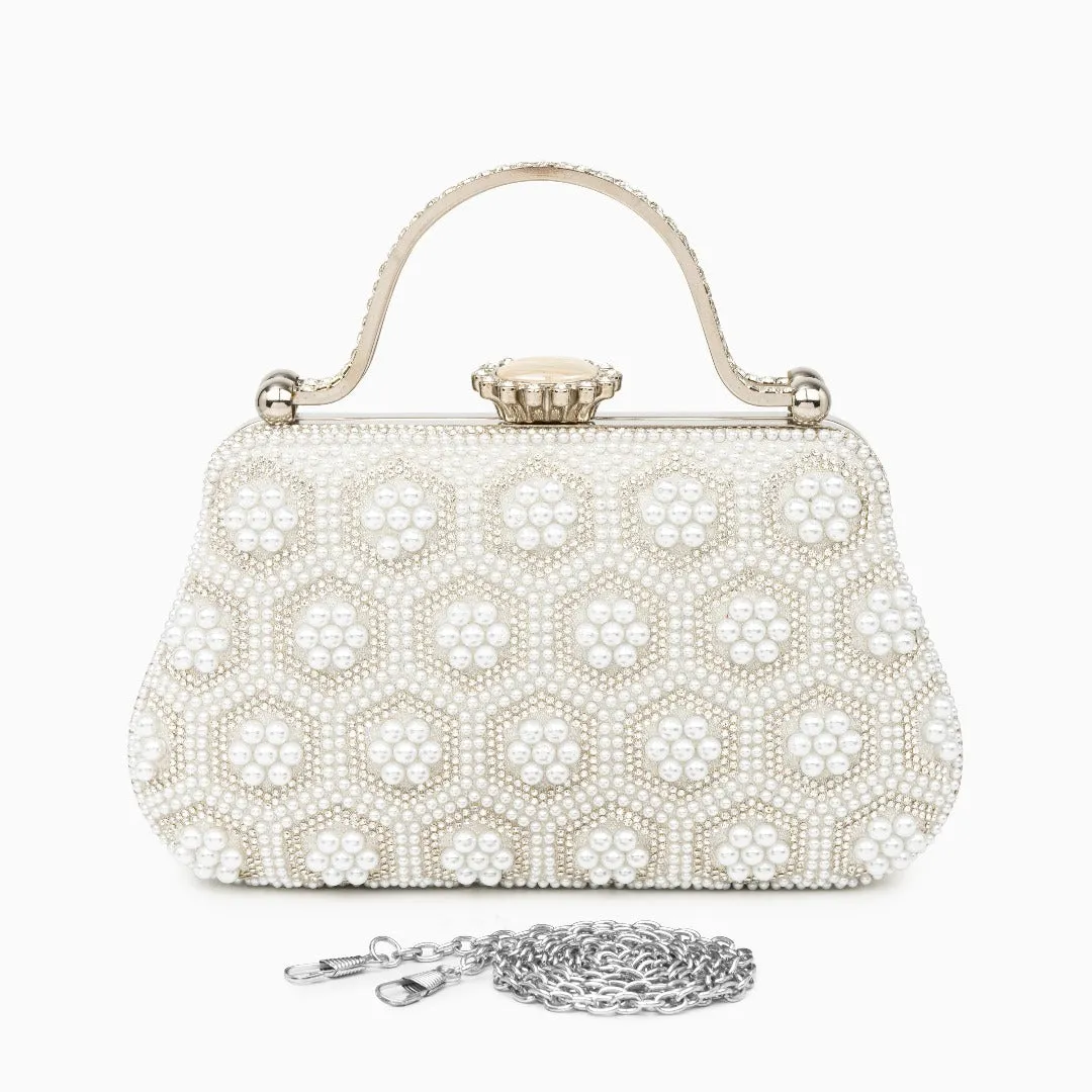 Clarabelle Pearl Clutch Bag