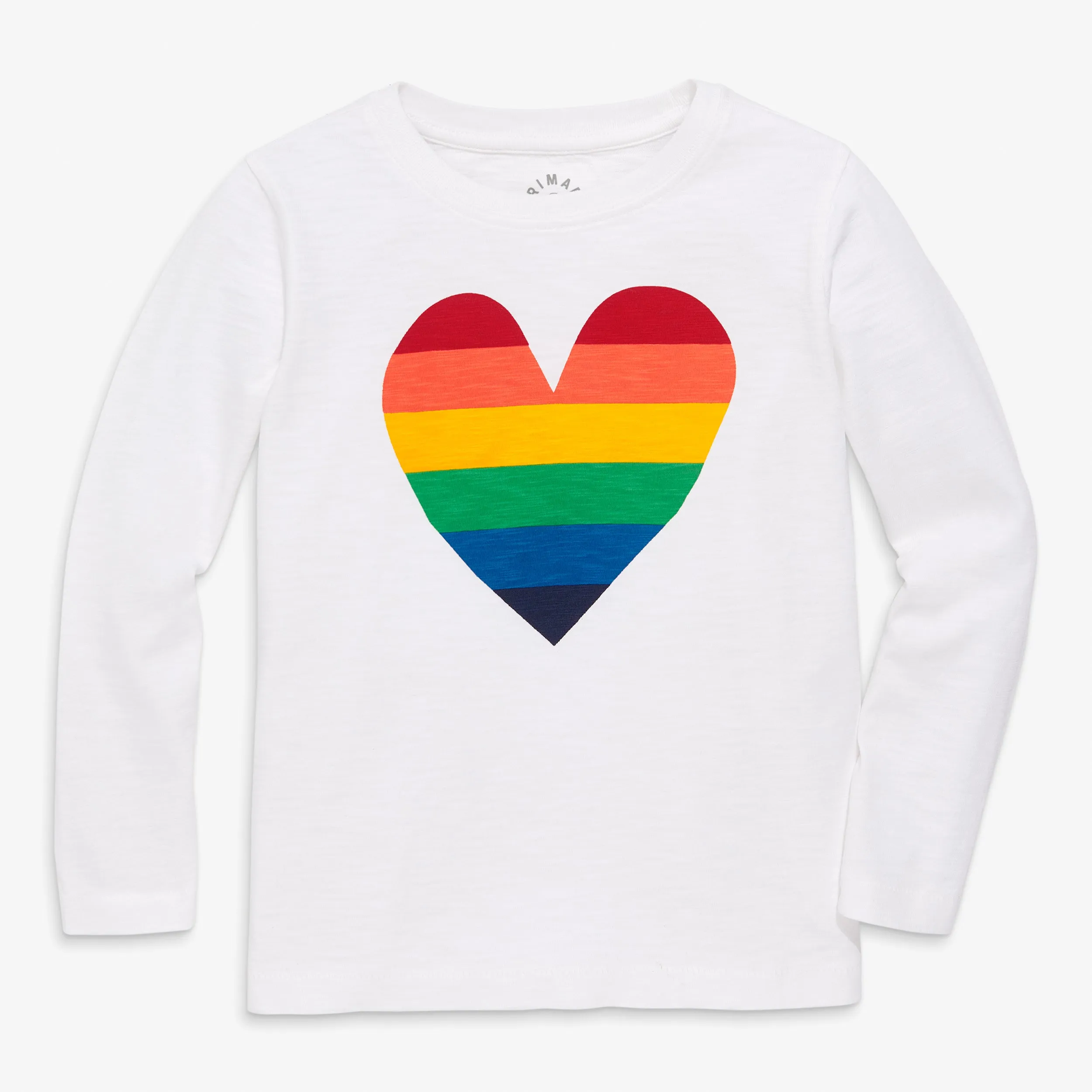 Clearance long sleeve rainbow heart tee