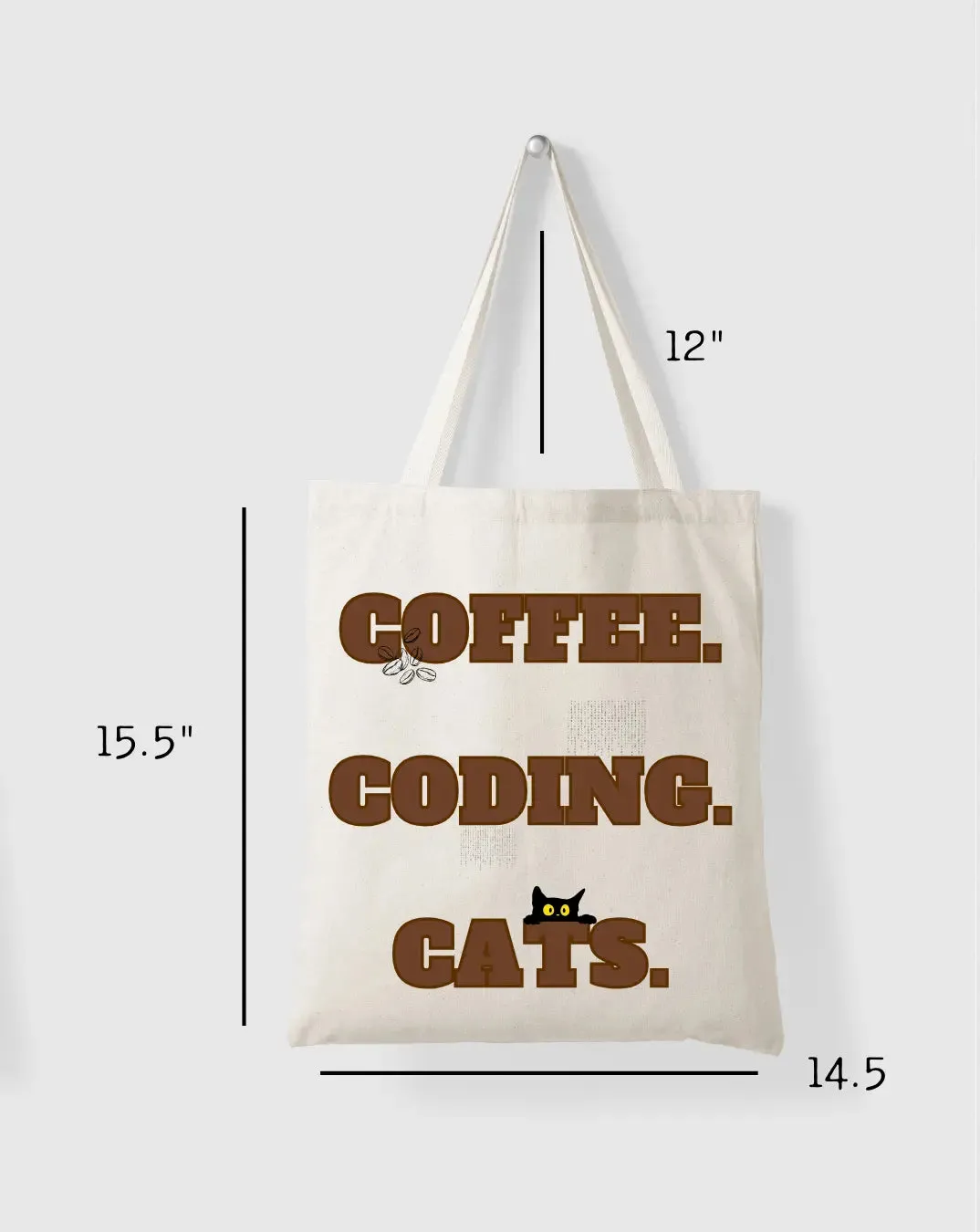 Coding Cats Daily Thaila -  Canvas Reusable Bags