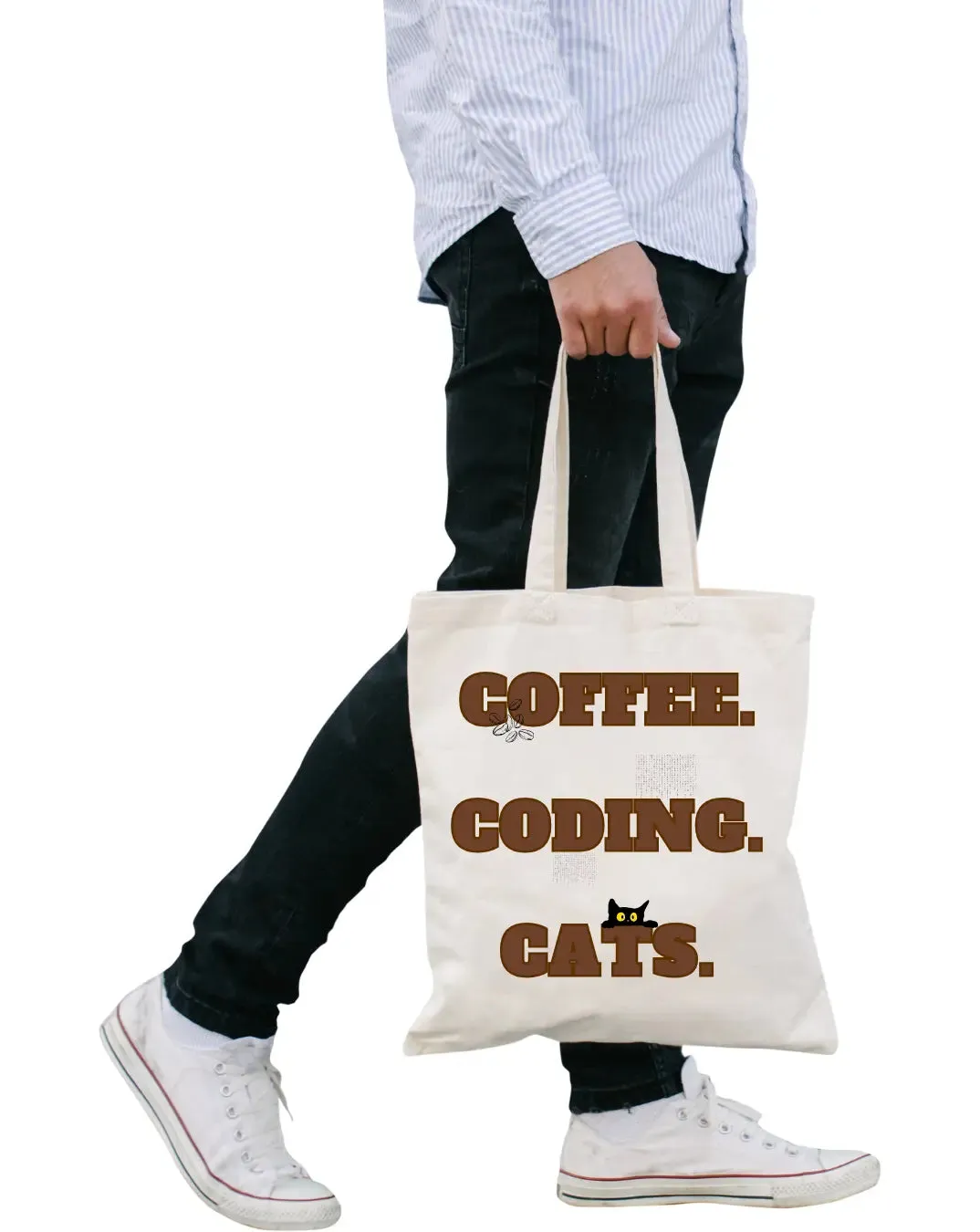 Coding Cats Daily Thaila -  Canvas Reusable Bags