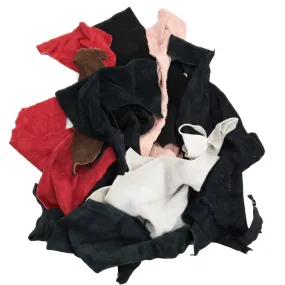 Color Mix, 3-4 oz, Large or Small, Cowhide Scraps 1 lb Remnant Bag