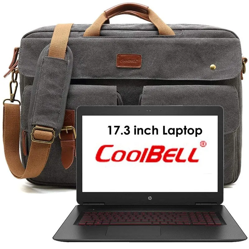 CoolBELL 3 in 1 Laptop Backpack with Antitheft Features | 24L | Grey