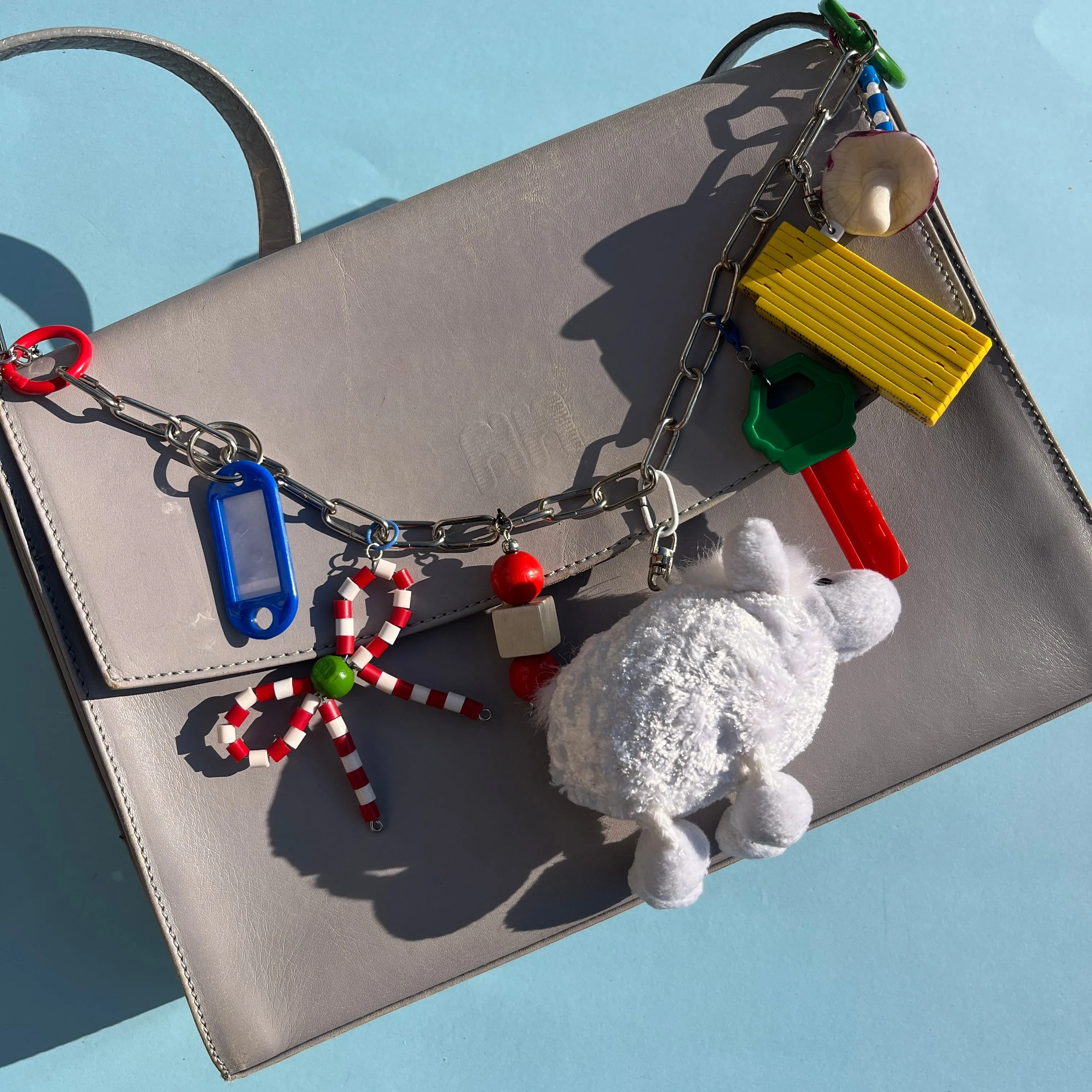 Counting sheep bag charm / necklace Clowncore