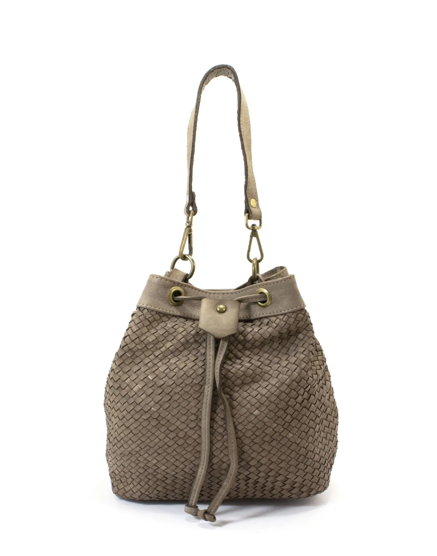 CUPIDO XL● Damen Bucket Bag aus weichem geflochten Leder