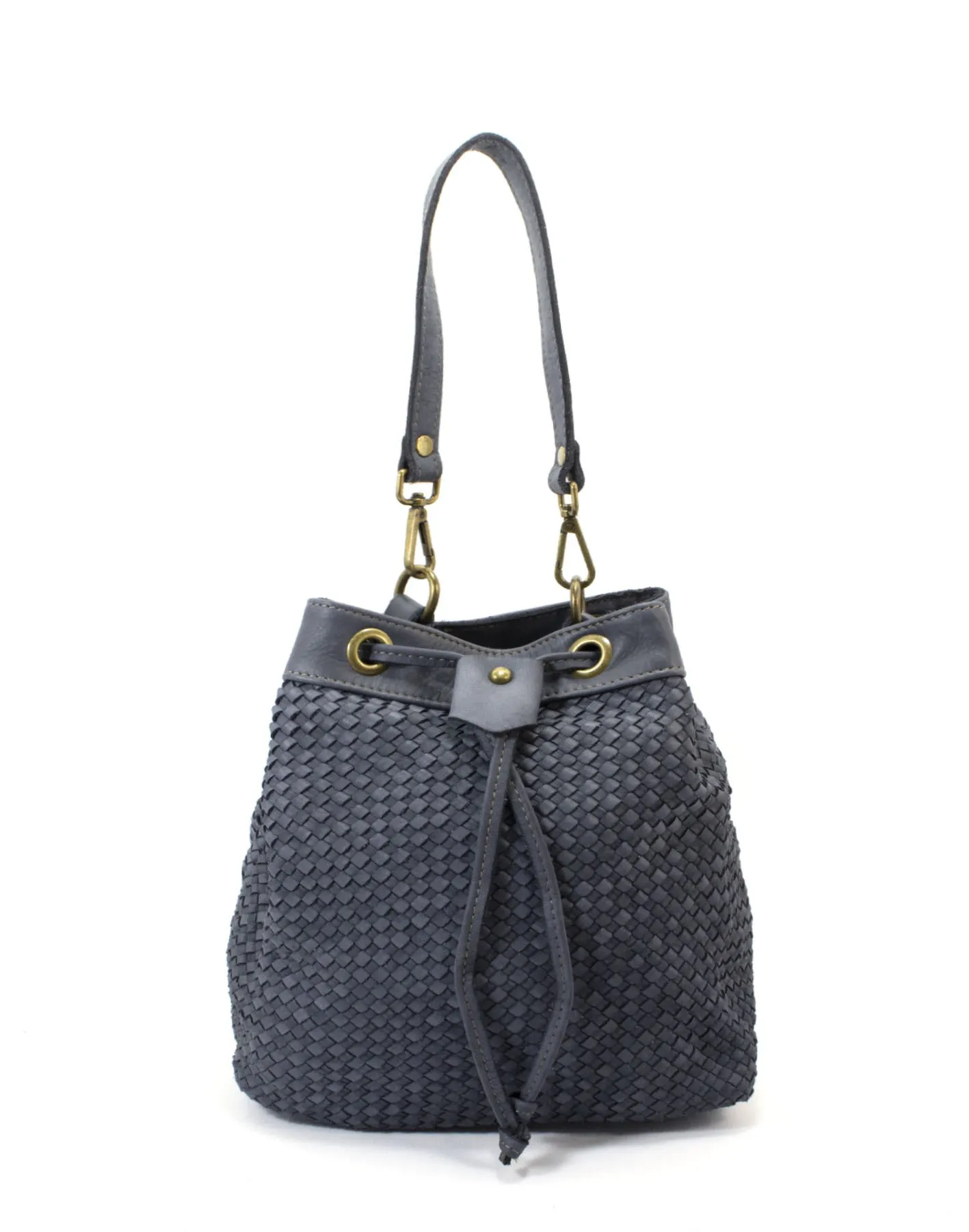 CUPIDO XL● Damen Bucket Bag aus weichem geflochten Leder