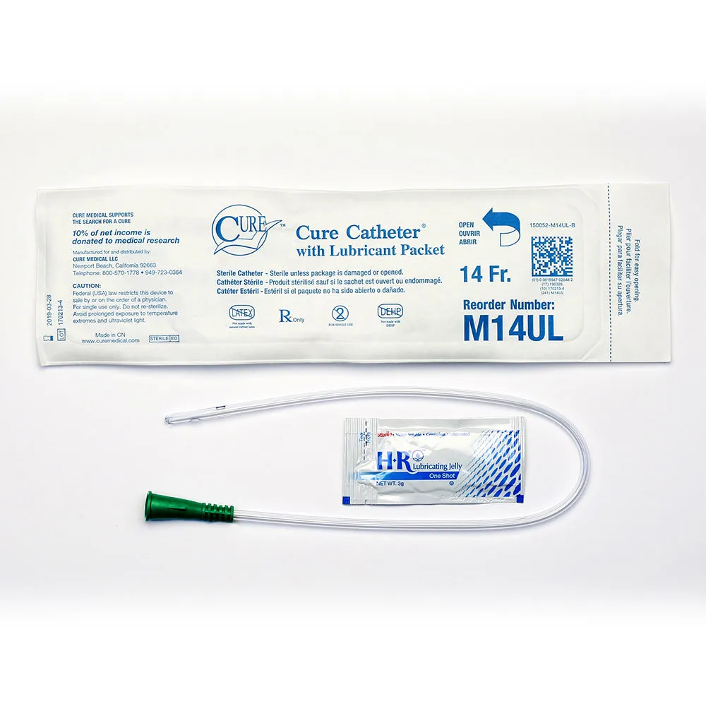 Cure Medical Pocket Catheter, Straight Tip, Male 16"