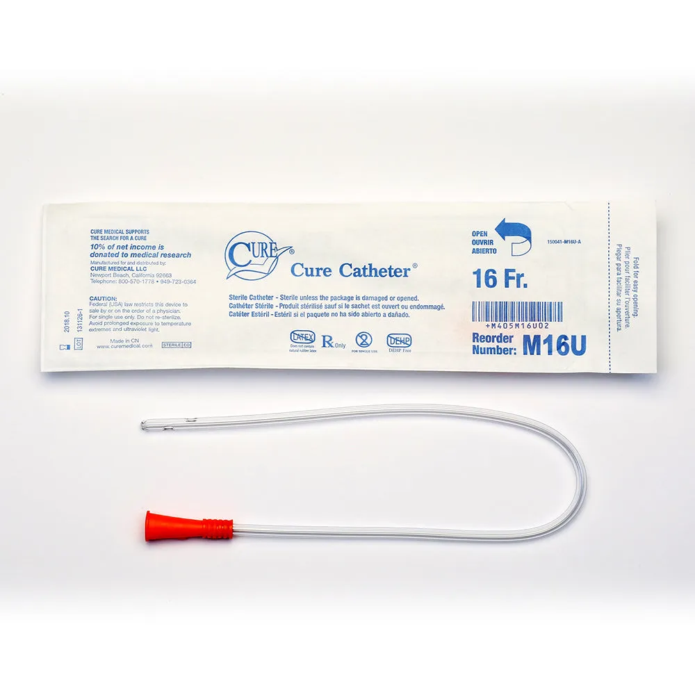 Cure Medical Pocket Catheter, Straight Tip, Male 16"