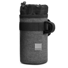 Cycling Insulated Water Bottle Pouch Drawstring Water Bottle Bag Bike Handlebar Bag