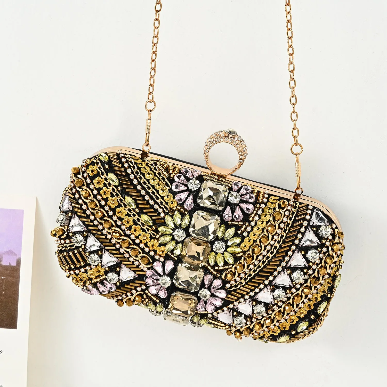 Cynthia Beaded Embroidery Clutch Bag