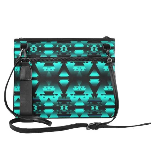 Dark-Deep Lake-Winter-Camp Slim Clutch Bag