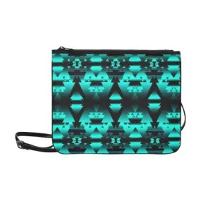 Dark-Deep Lake-Winter-Camp Slim Clutch Bag