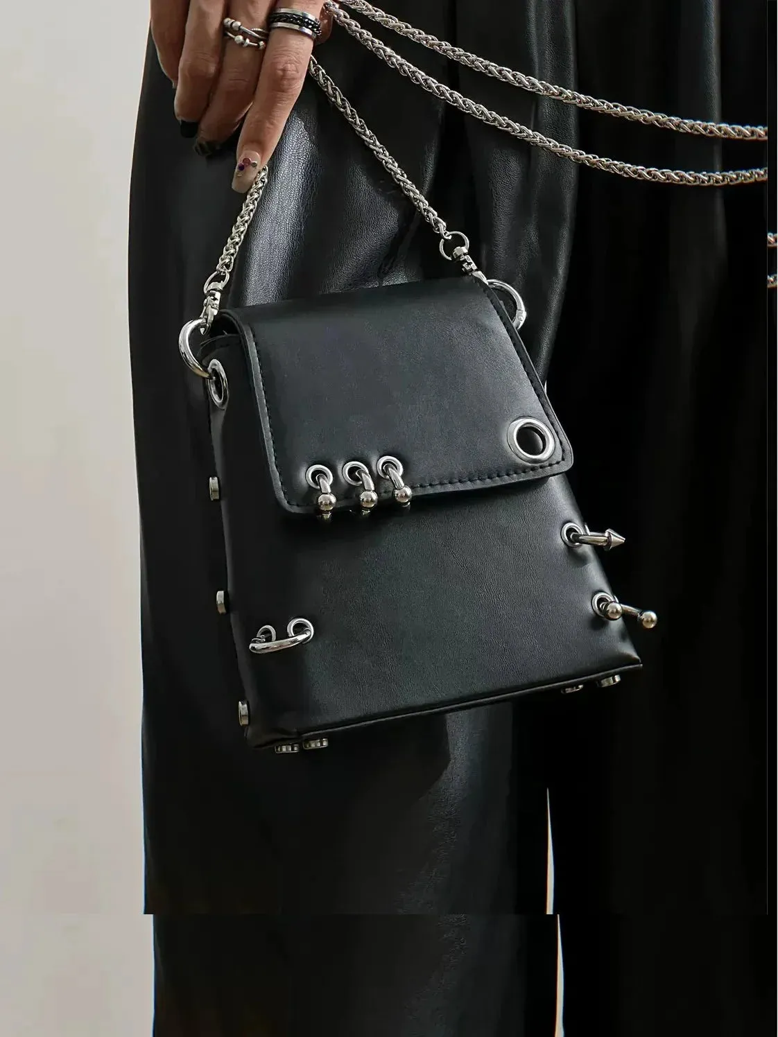 Dark Mobie Shoulder Metal Harajuku Gothic Bag