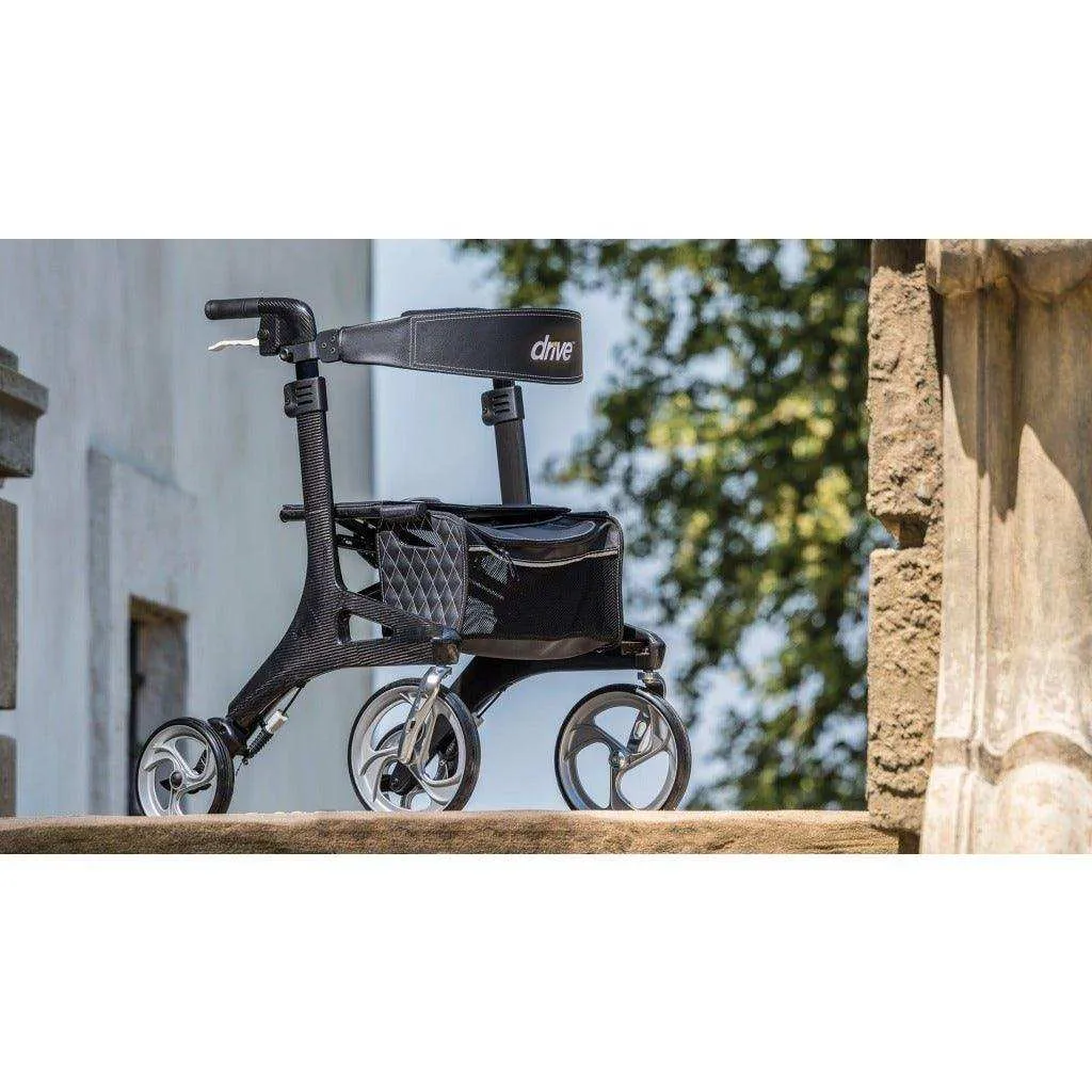 Drive Medical Nitro Elite CF Carbon Fiber Rollator Walker - Black