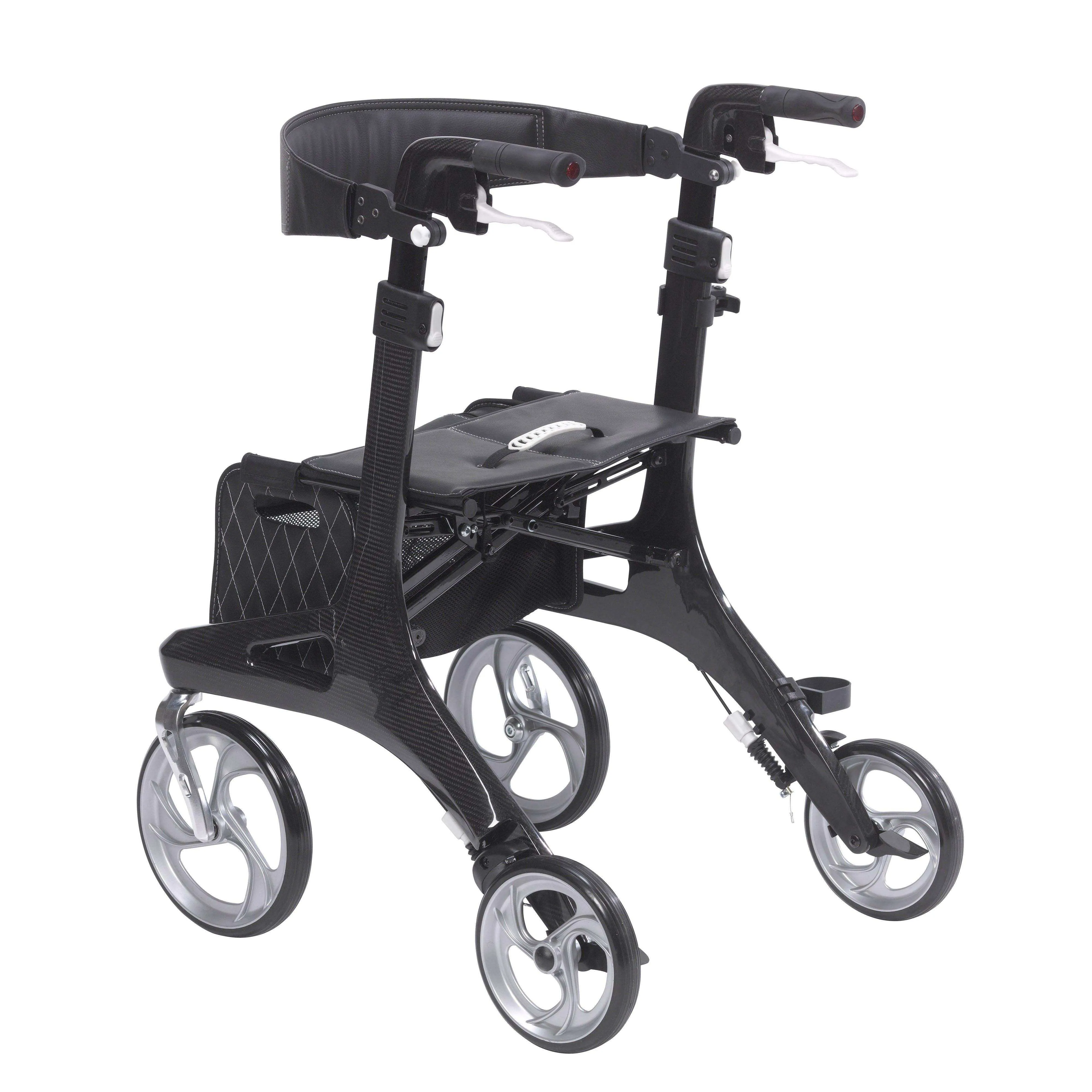 Drive Medical Nitro Elite CF Carbon Fiber Rollator Walker - Black