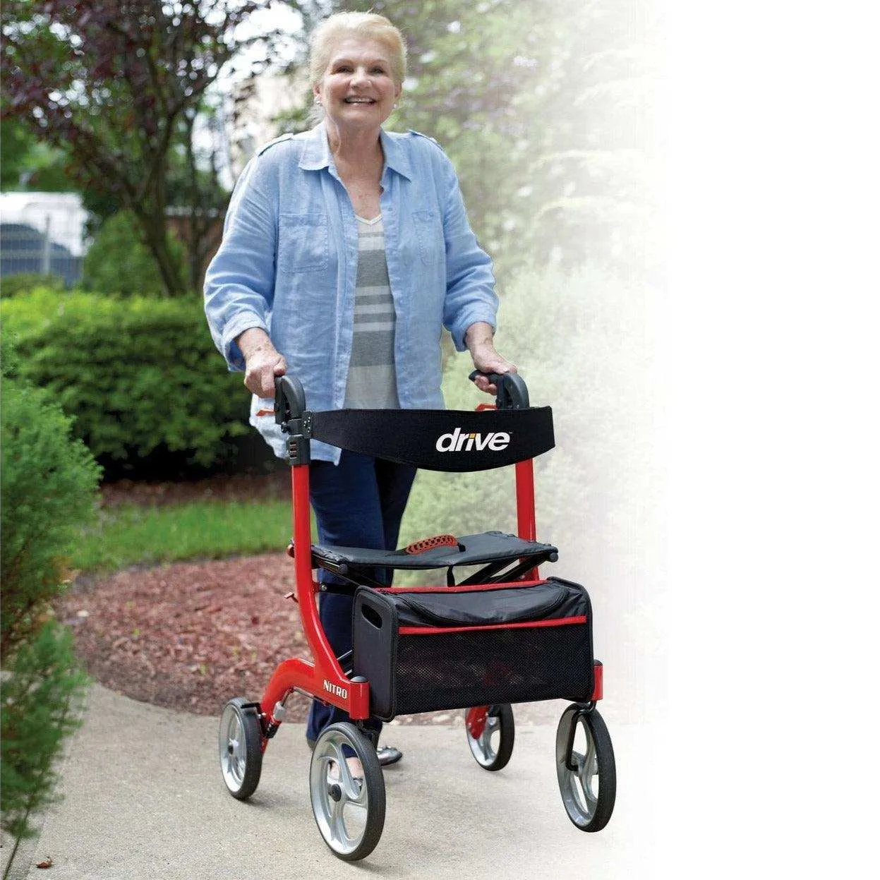 Drive Medical Nitro Euro Style Rollator Rolling Walker