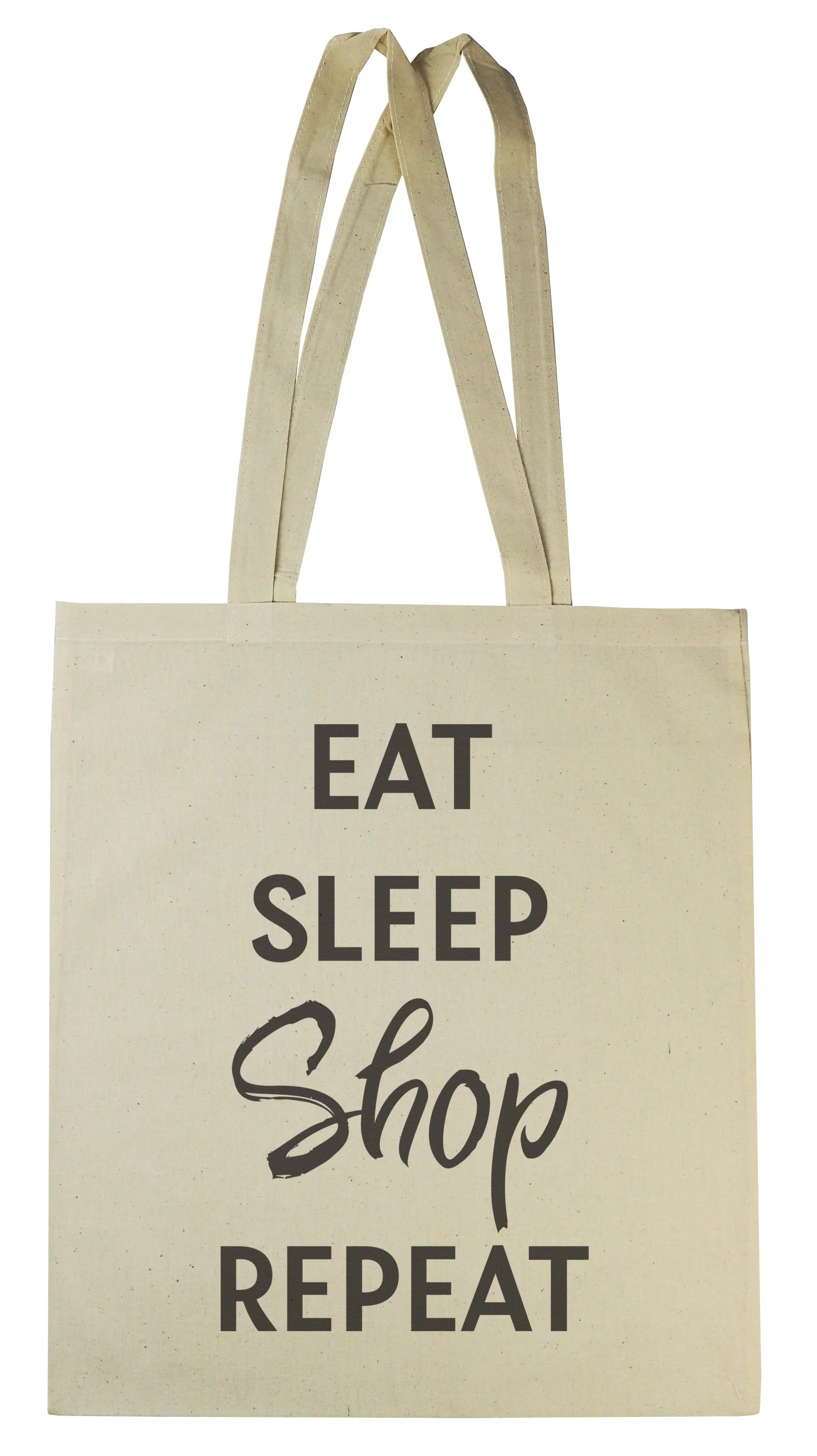 Eat Sleep Shop Repeat - Canvas Tote Shopping Bag