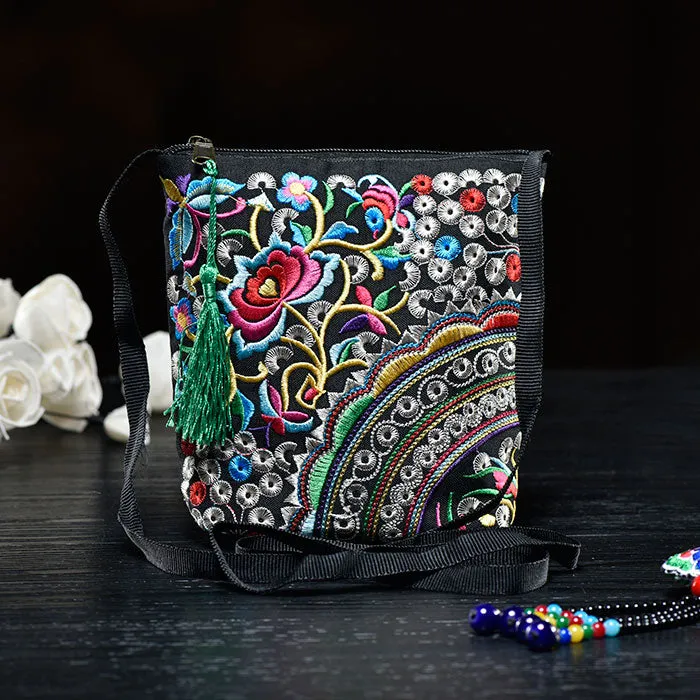 Ethnic style women's bag embroidery bag embroidered canvas bag coin purse small bag women's bag clutch bag mini cross-body bag