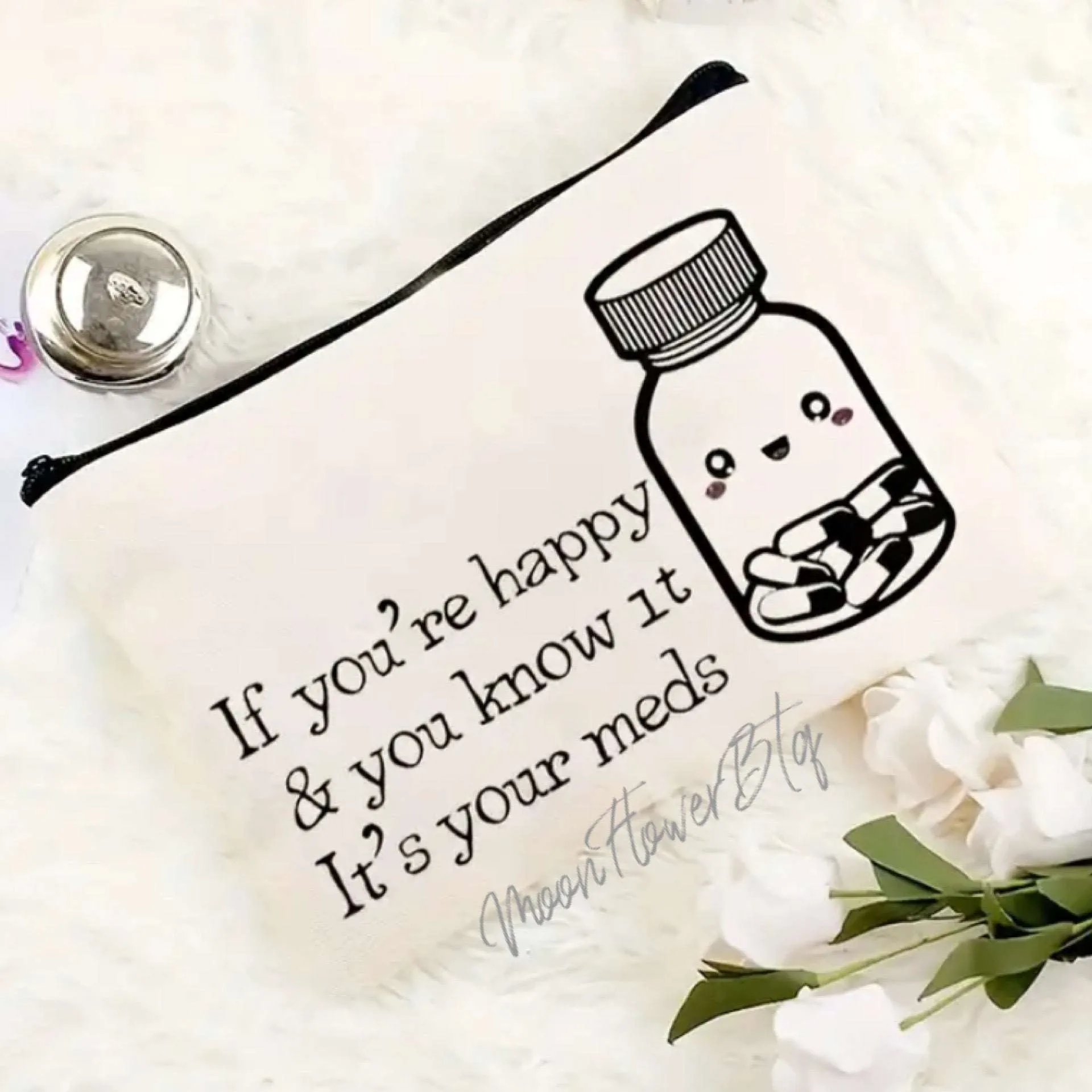 Funny Prescription Medication Carry Pouch Canvas Bag