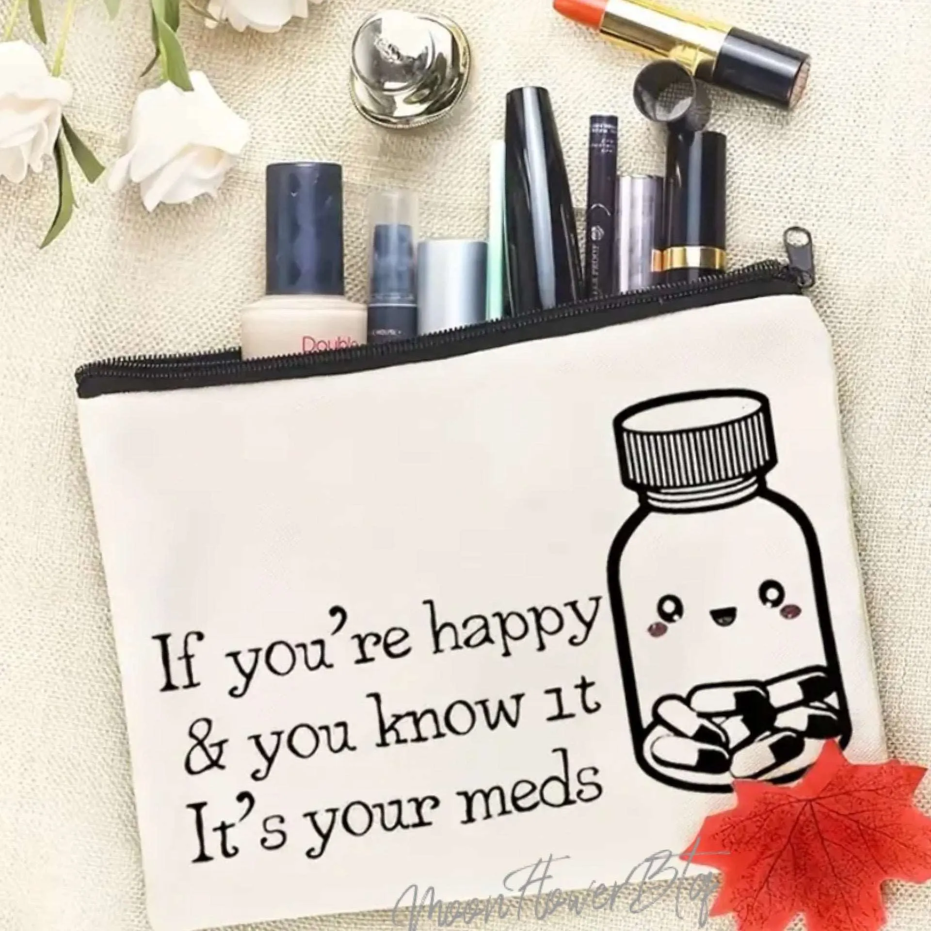 Funny Prescription Medication Carry Pouch Canvas Bag