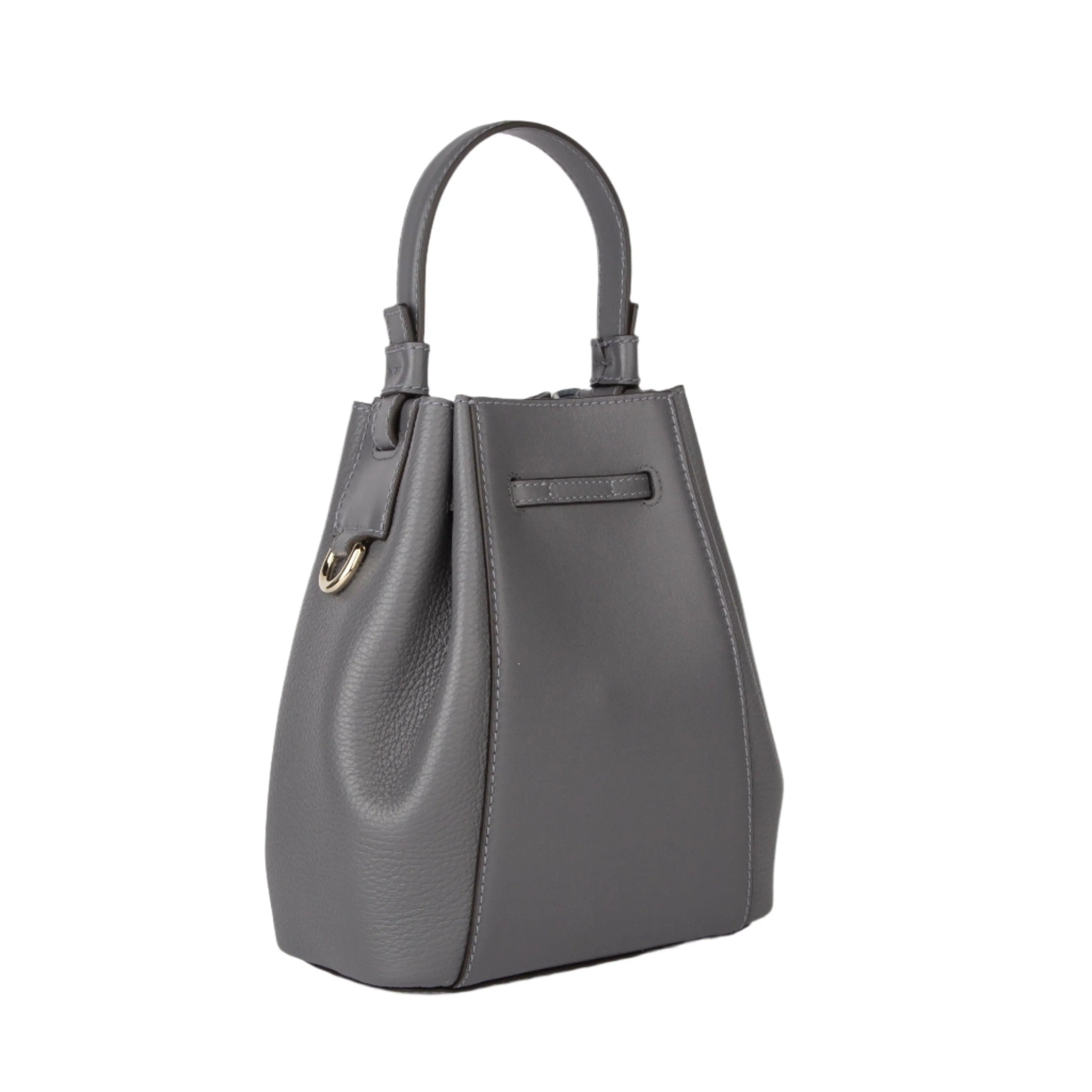 Furla Miastella Mini Bucket Bag - Vitello Roma Grey and Gold