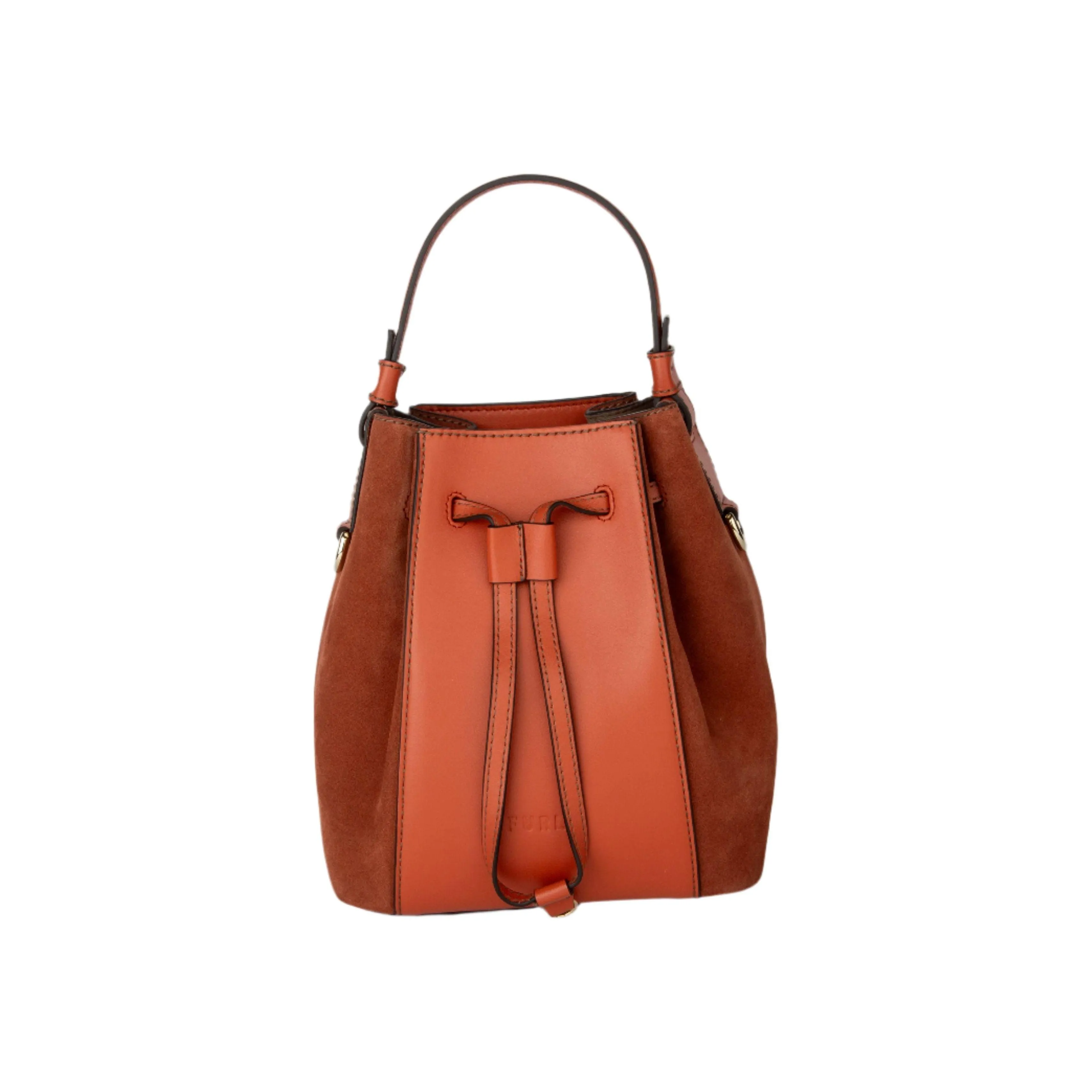 Furla Miastella Mini Suede Bucket Bag - Orange