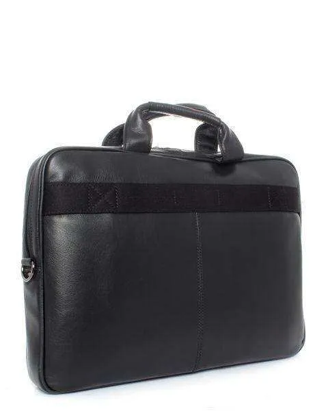 Genuine Leather Spectrum 15.4 to 17 Inch Laptop Case - Black