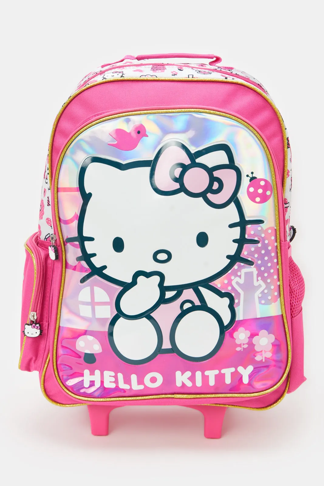 Girls Pink Hello Kitty Trolley Bag (18 Inch)