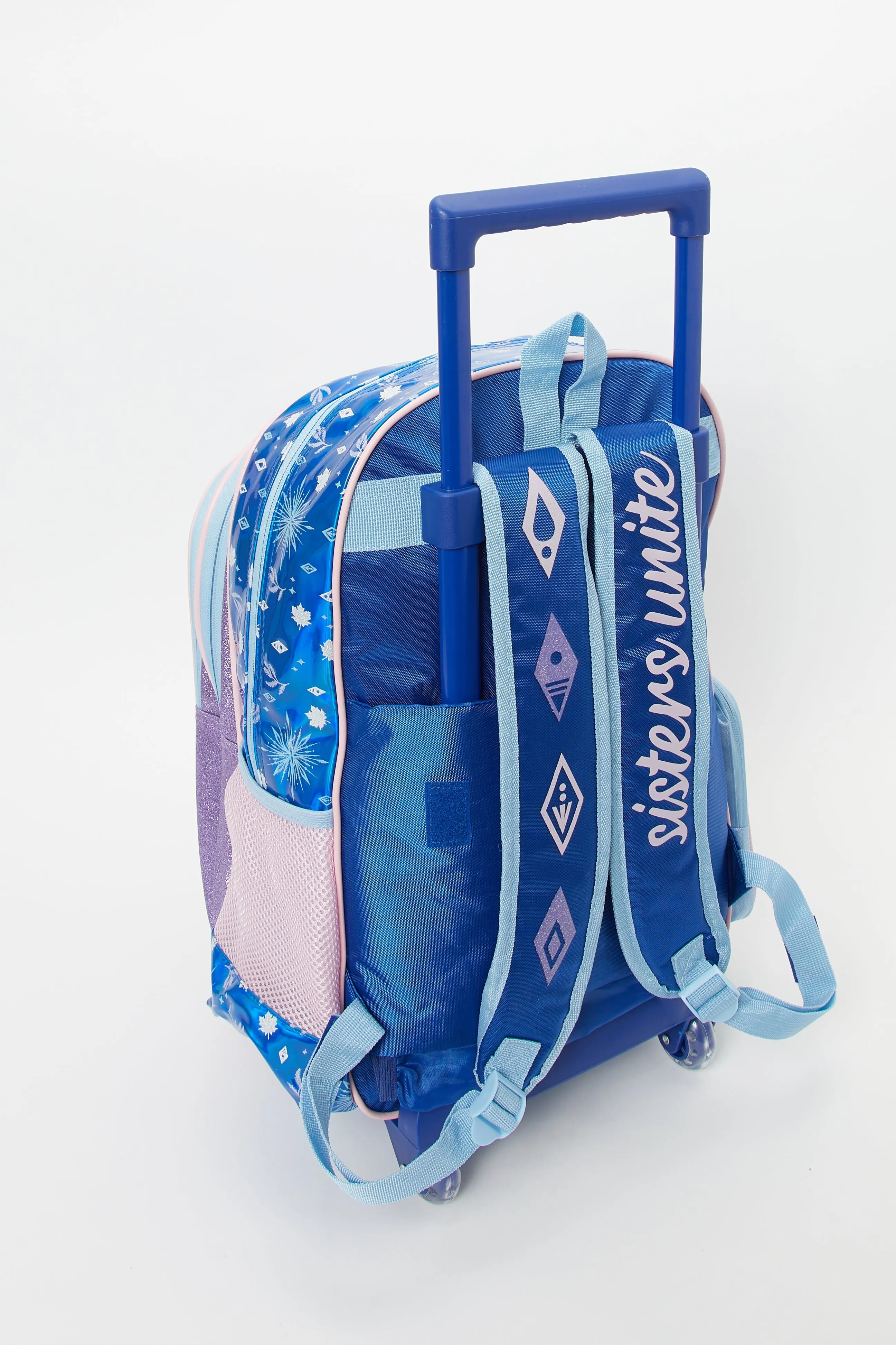 Girls Purple and Blue Frozen Forever Sisters 18" Trolley Bag