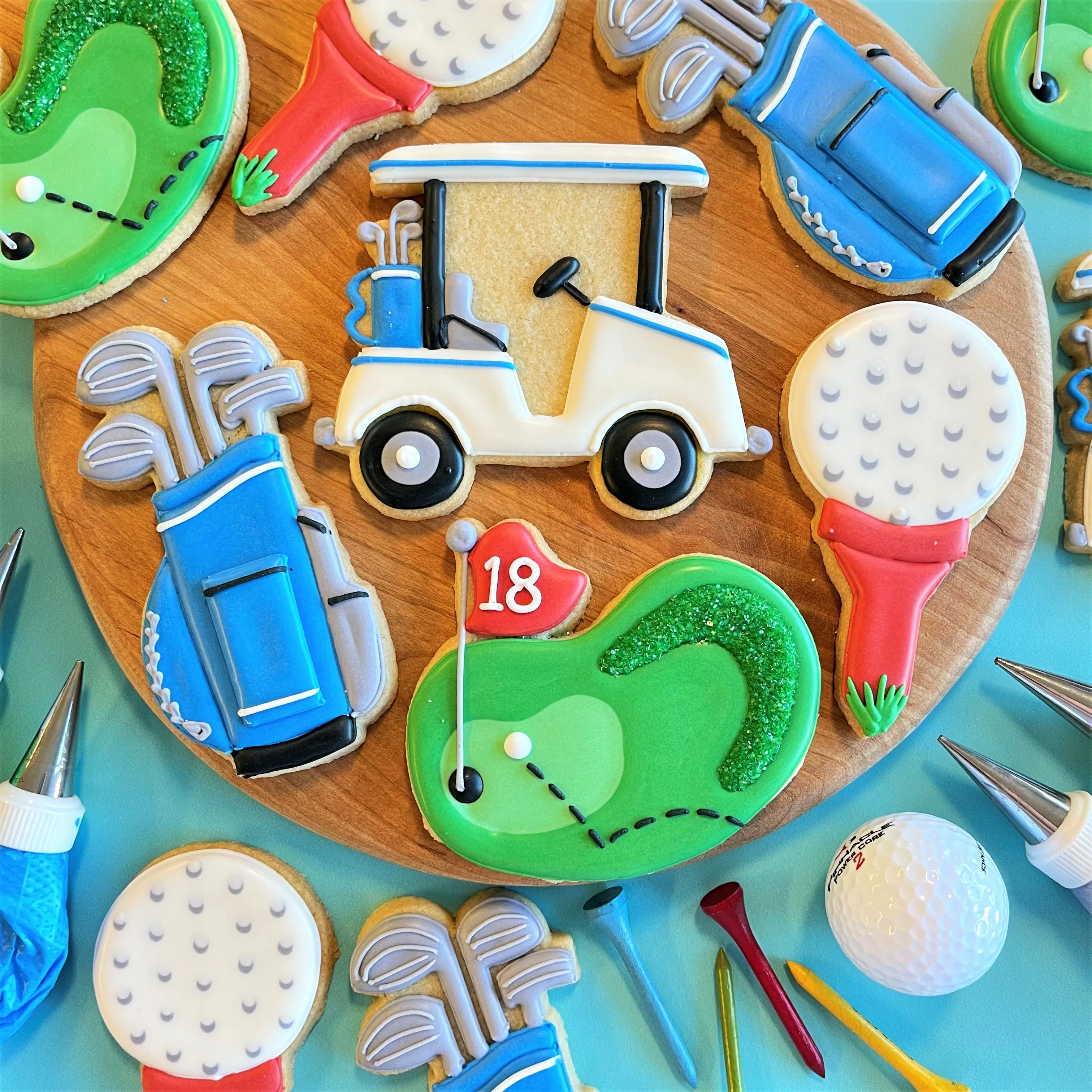 Golf Cookie Decorating Class Recording with Optional Kit