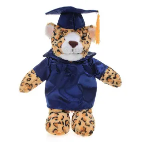 Graduation Stuffed Animal Plush Leopard 12"