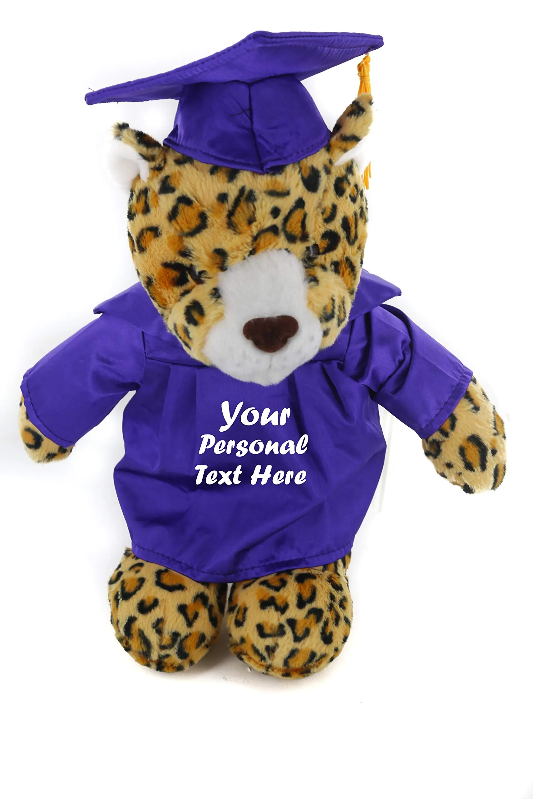 Graduation Stuffed Animal Plush Leopard 12"