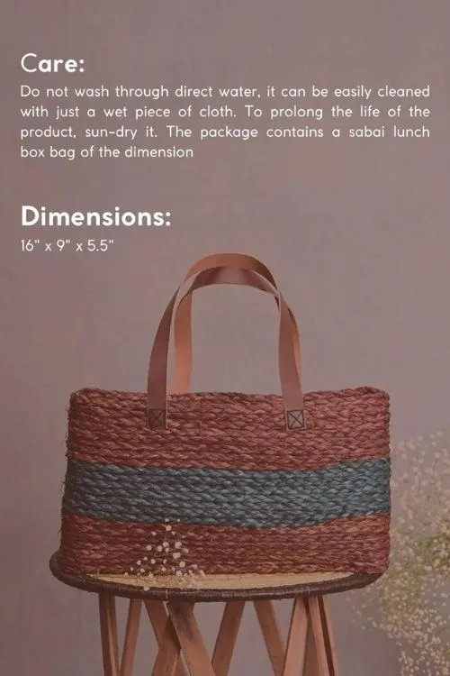 Handmade Sabai Grass Shopping Bag - Brown