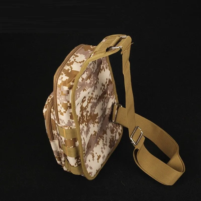 High Quality Outdoor Camouflage Canvas Tactical Chest Bag Diagonal Casual Shoulder Bag Camouflage Canvas Bag Waterproof