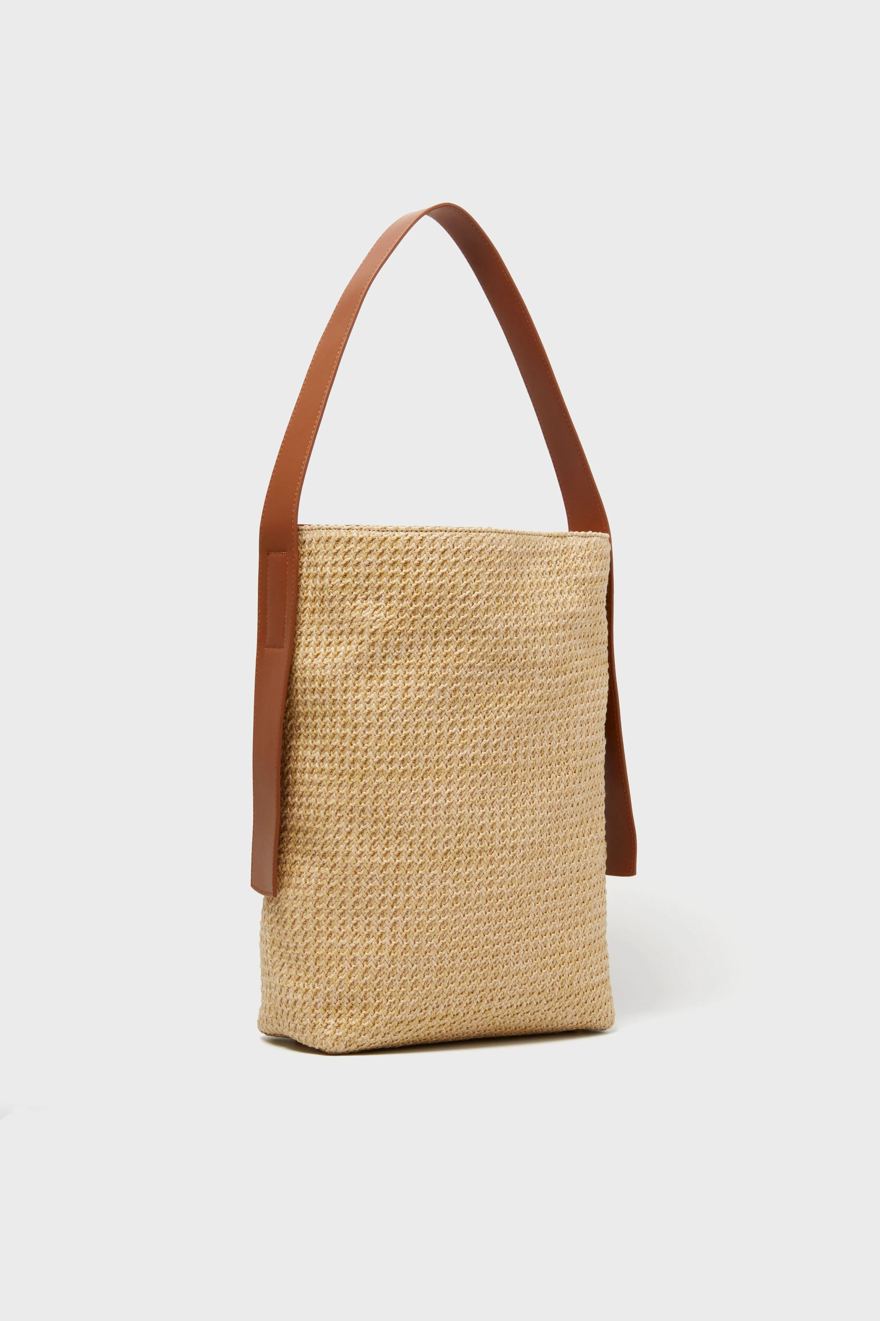 Huntington Raffia Bucket Bag