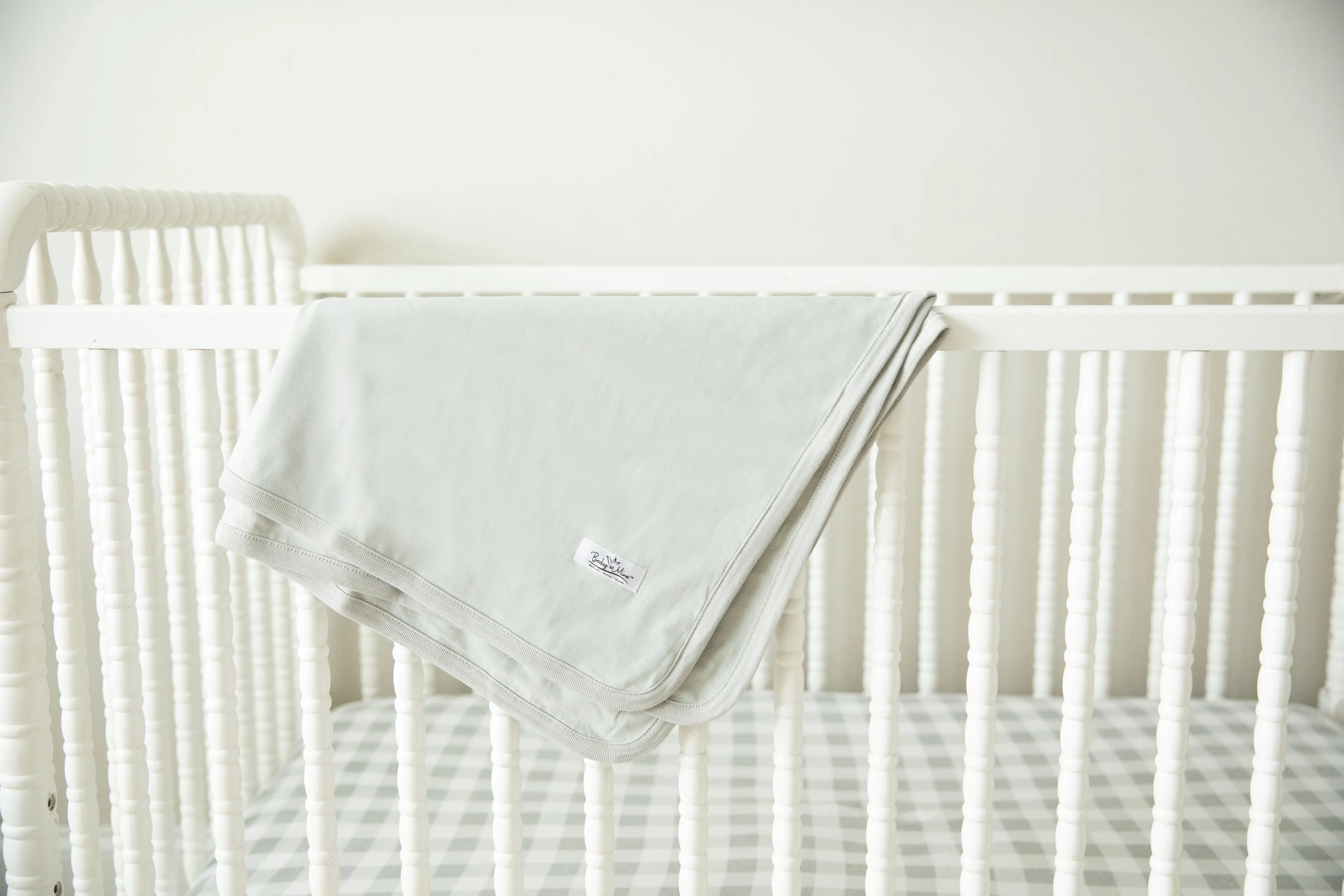 Ivy Robe & Light Grey Swaddle Blanket Set