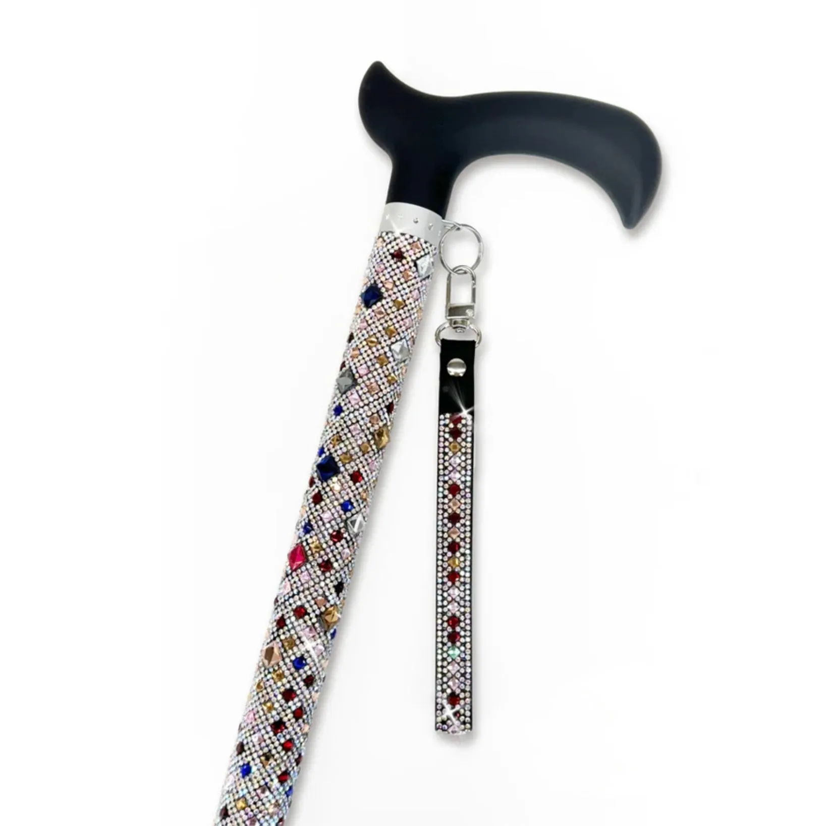 Jacquline Kent "Sugar Cane" Diamond Candy Crush Adjustable Medical Cane