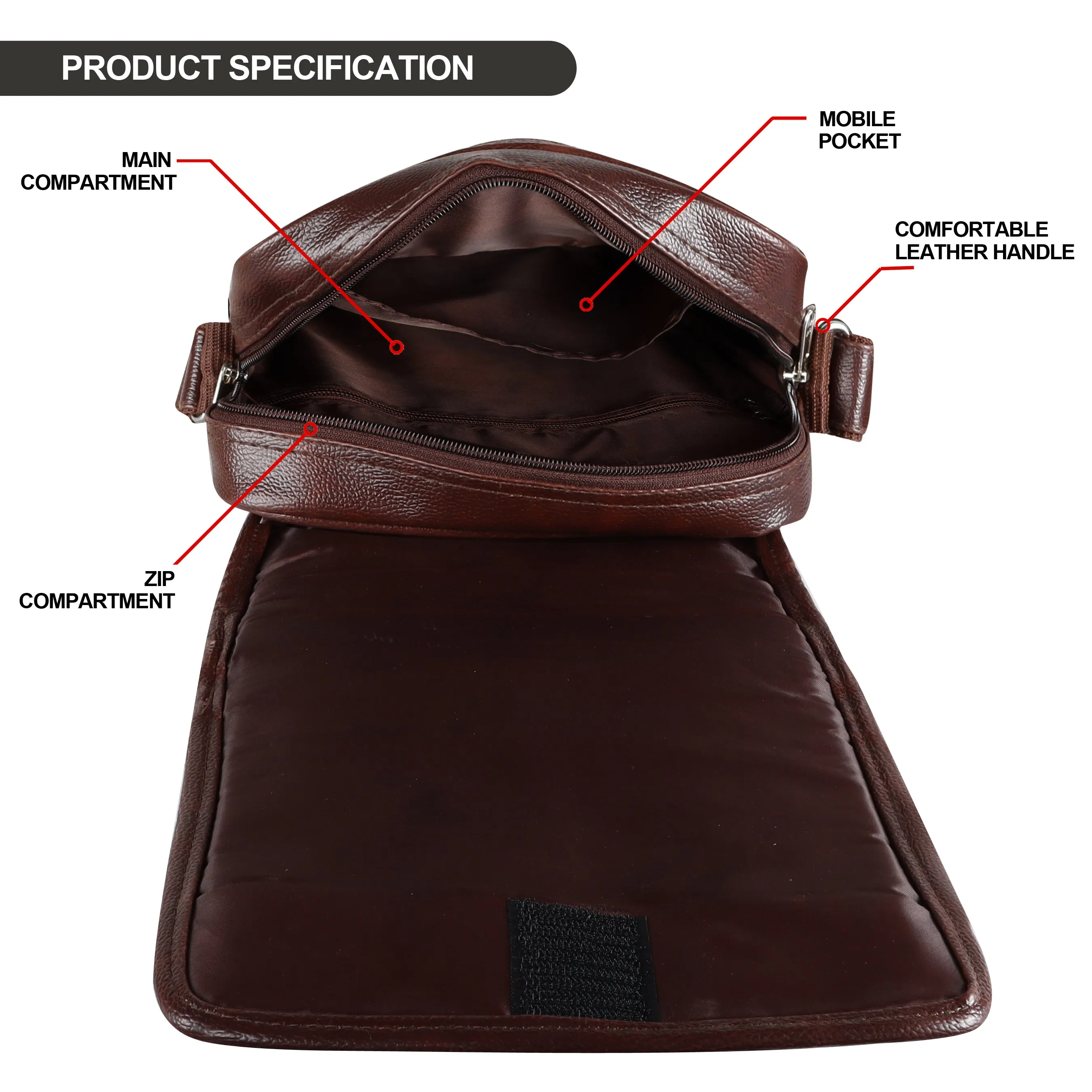 Jaxer Brown Sling Bag for Men & Women - JXRSB106