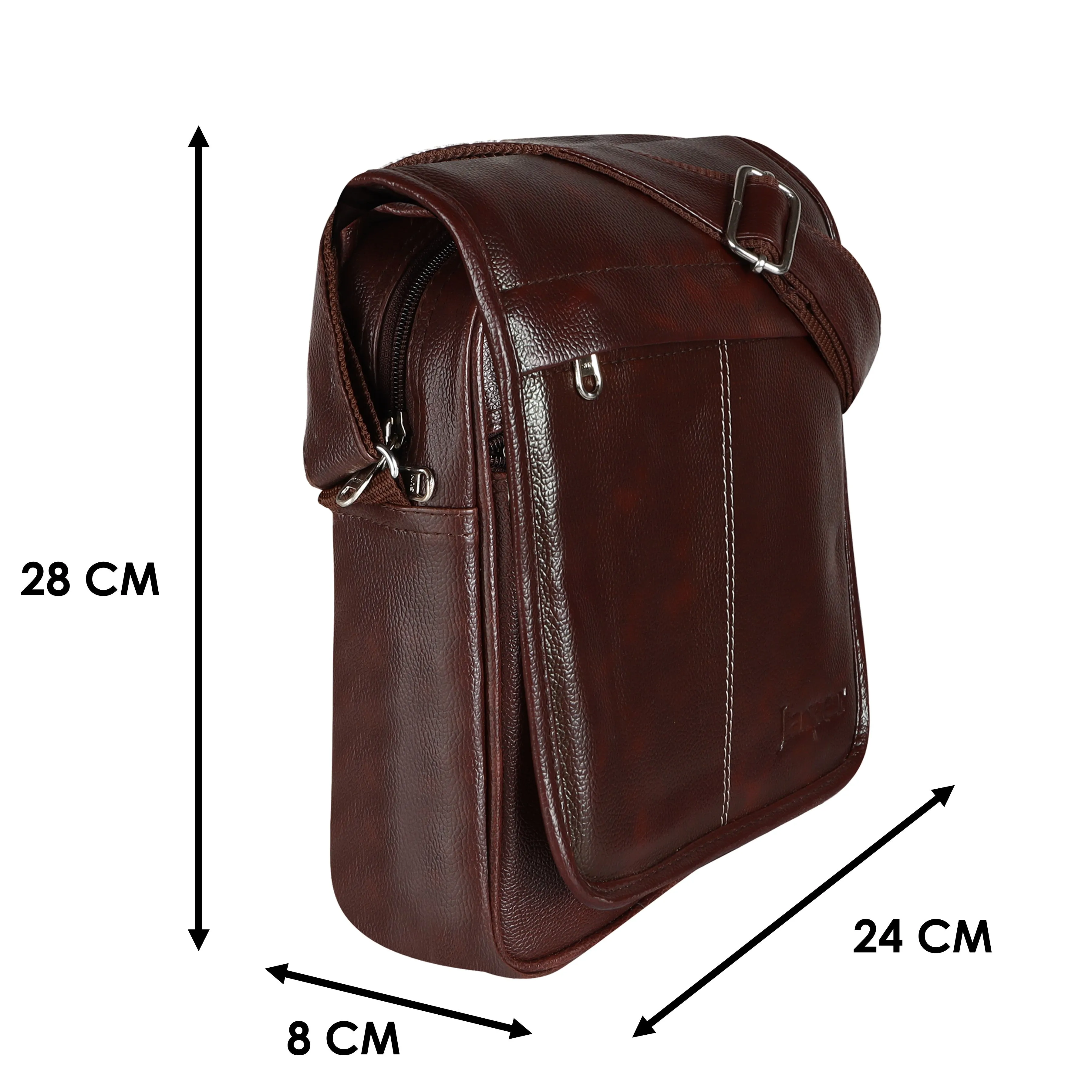 Jaxer Brown Sling Bag for Men & Women - JXRSB106