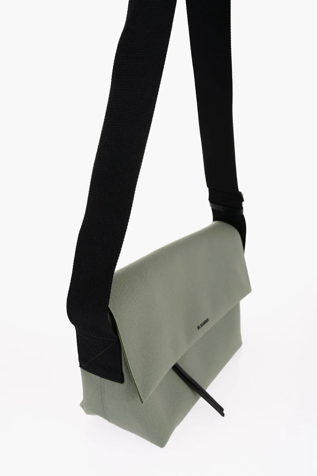 Jil Sander Utility Crossbody Bag with Snap Closure