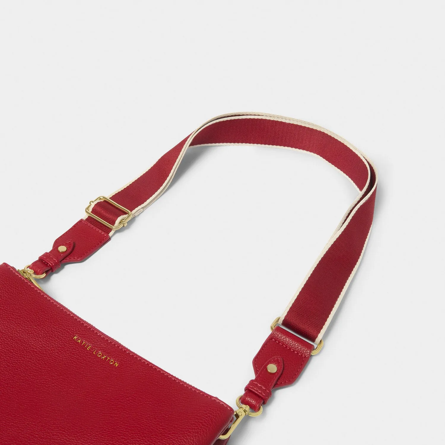 Katie Loxton 135cm Garnet Red Canvas Bag Strap