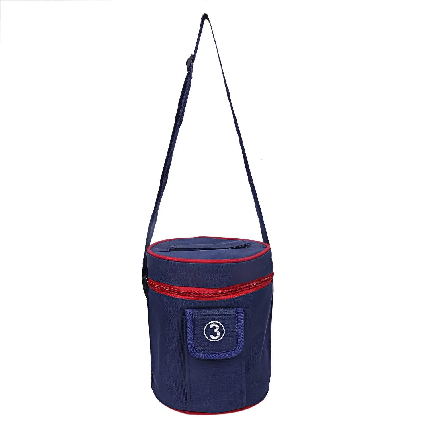 Kuber Industries 2 Piece Canvas Lunch Bag, Blue (Suitable for 3 Compartment)-CTKTC21475