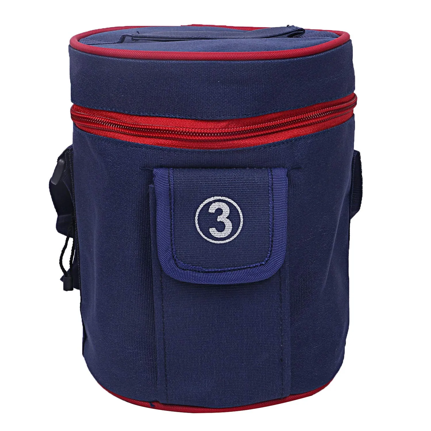 Kuber Industries 2 Piece Canvas Lunch Bag, Blue (Suitable for 3 Compartment)-CTKTC21475