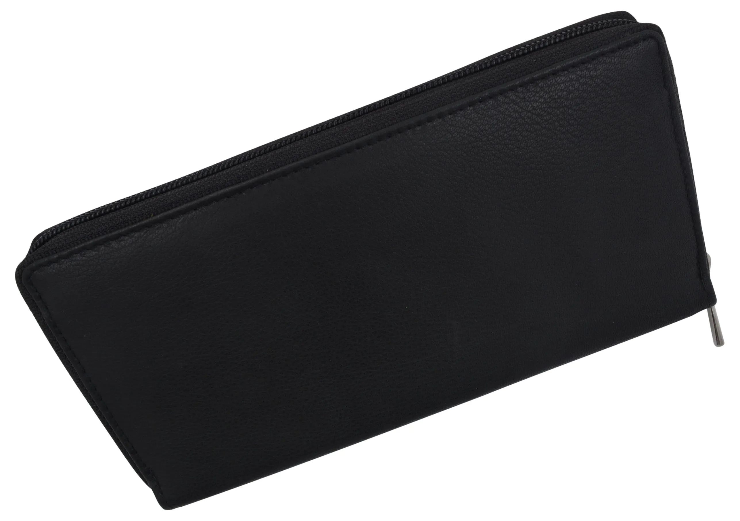 Ladies Genuine Leather Zip-Around Long Credit Card Wallet 7575GT