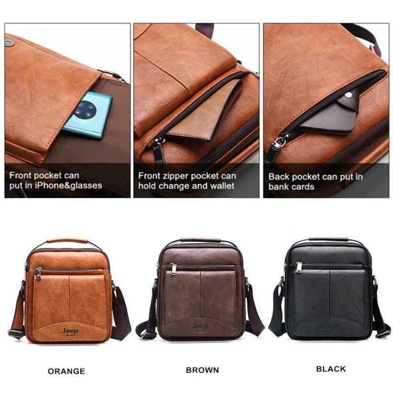 Large Men's Messenger Shoulder Bags Men Fashion Business High Quality Split Leather Crossbody Tote Bag For iPad