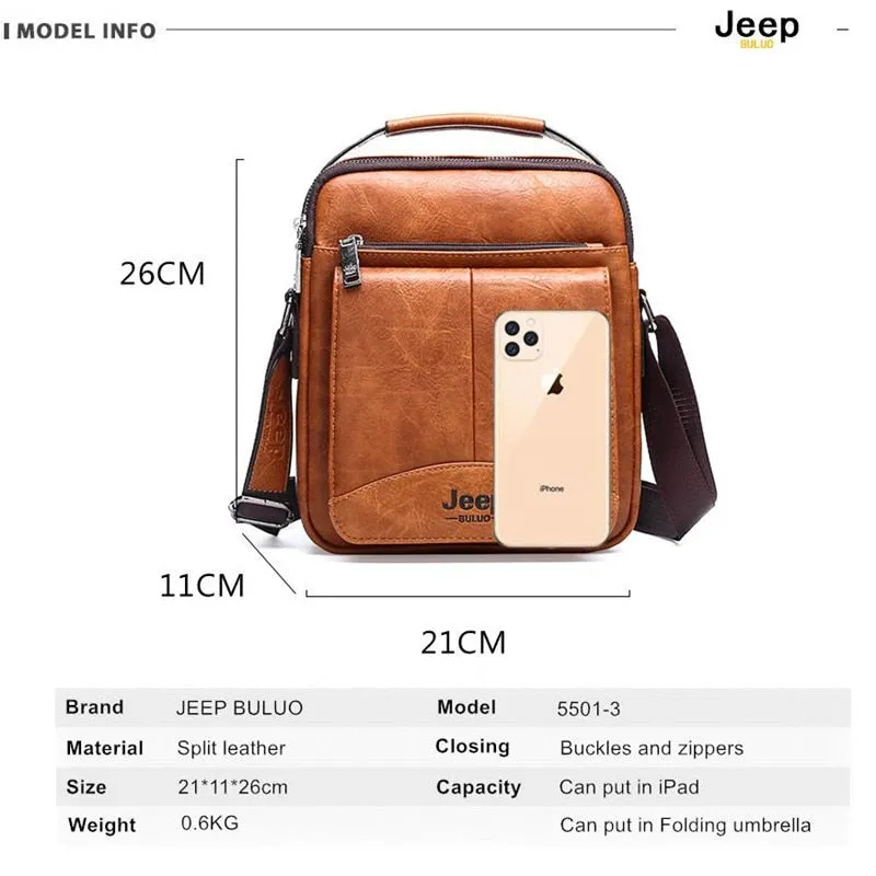 Large Men's Messenger Shoulder Bags Men Fashion Business High Quality Split Leather Crossbody Tote Bag For iPad