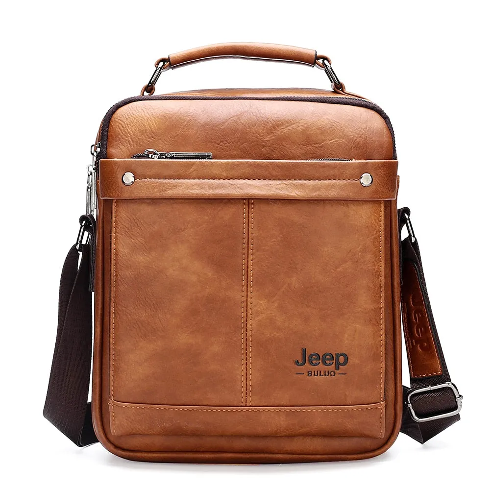 Large Size Handbag Brand Men Business Work office Shoulder Bag For 9.7 in iPad Male Leather Crossbody Messenger Bag