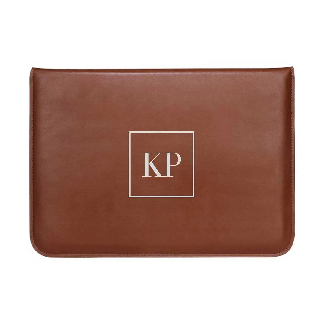 Leather Laptop Sleeve 13.3 Inch - Customized Initial