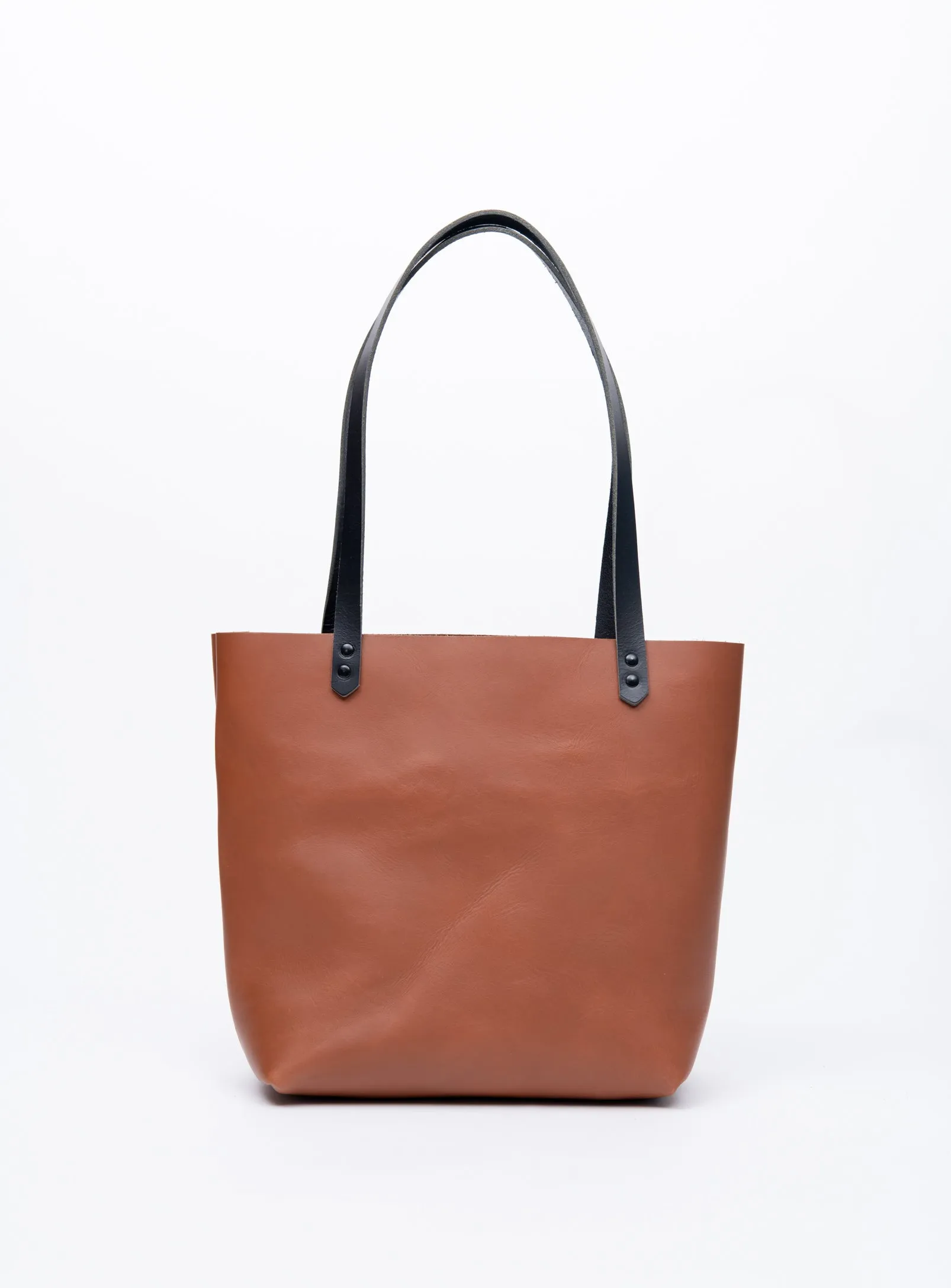 Leather minimalist tote bag FLORENCE model