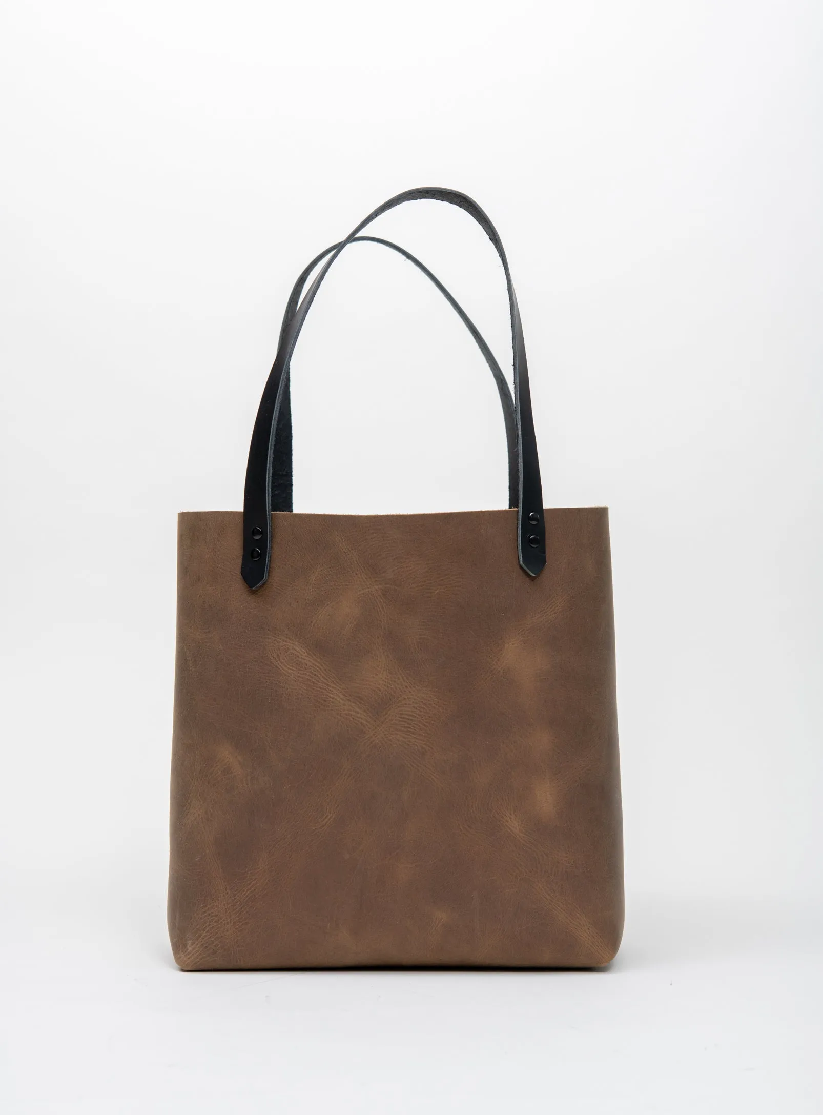 Leather minimalist tote bag FLORENCE model